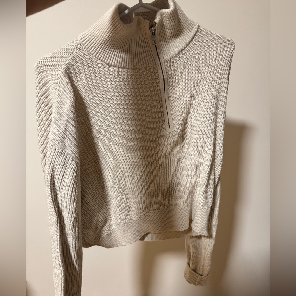 TNA Off-White Turtleneck Sweater